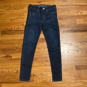 AE Hi-Rise Jegging Size 6R navy blue